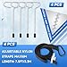 SAN LIKE 14 Pcs Ice Anchor Tool Kit Ice Anchor Drill Tool Sets 4 Ice Fishing Shelter Stake Nail 1/4