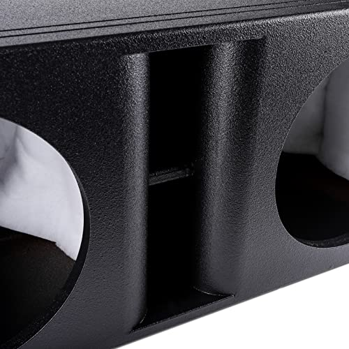 Image of Skar Audio AR2X12V Dual 12 inch Universal Fit Armor Coated Ported Subwoofer Box with Kerf Port