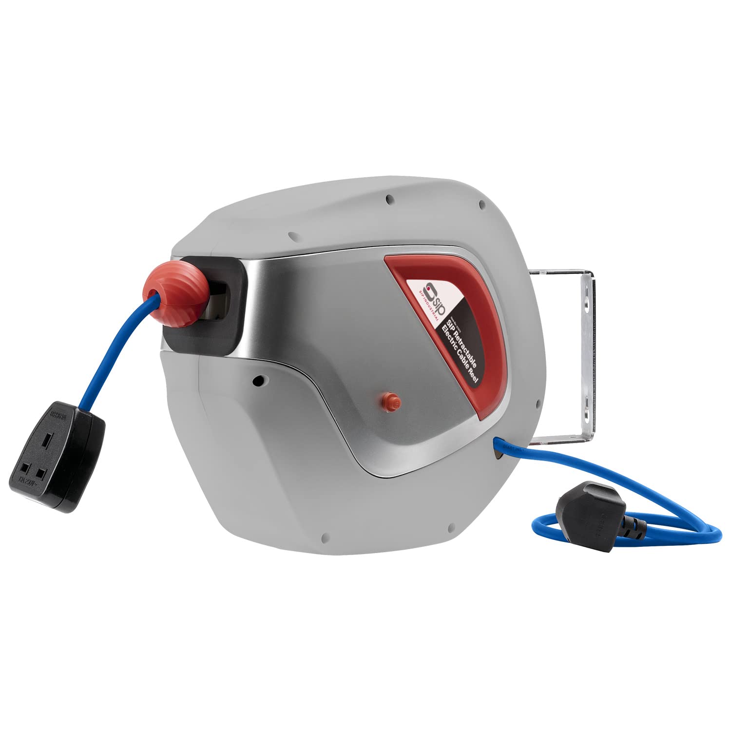 SIP Retractable Electric Cable Reel 15m Blue/Silver