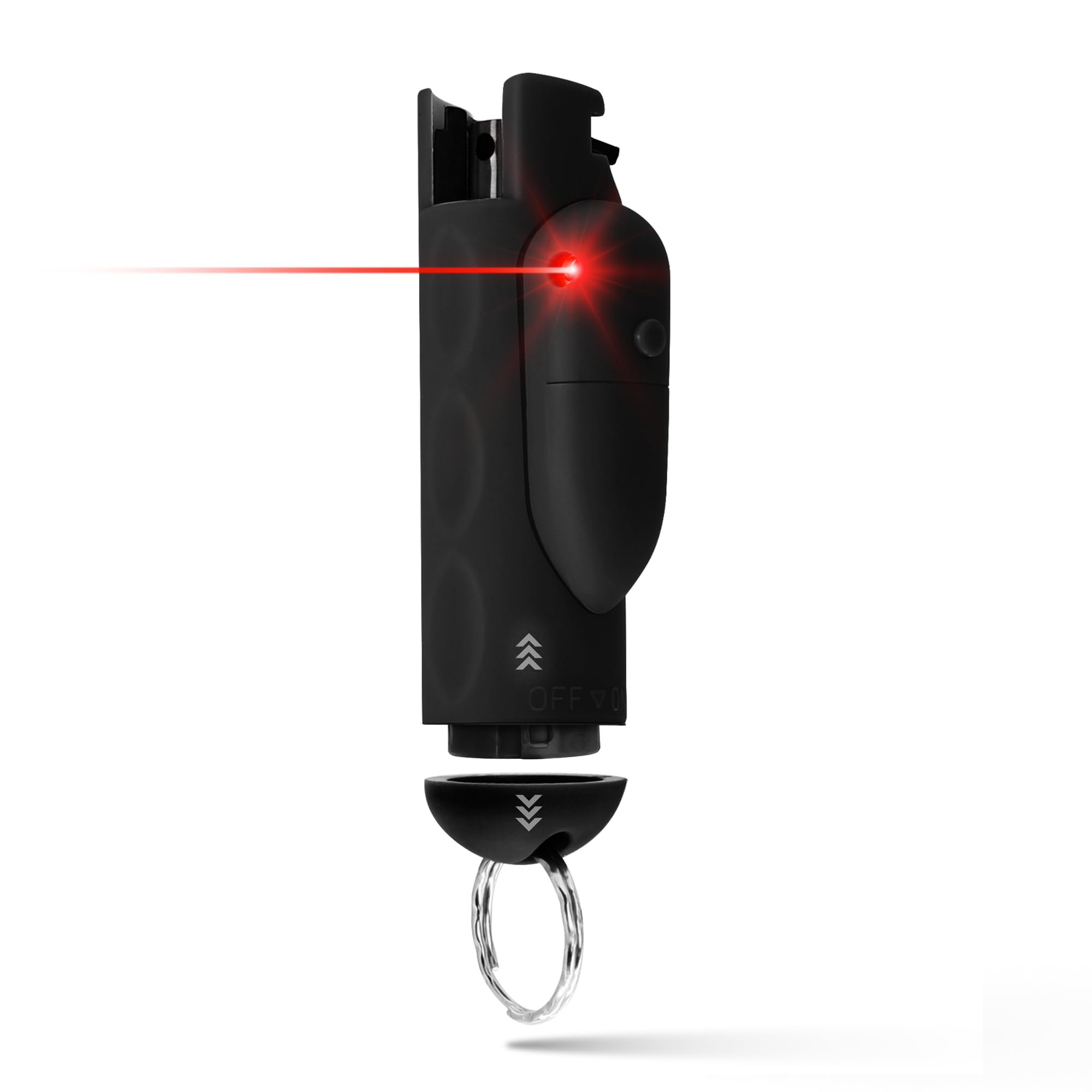 Guard Dog Security AccuFire 2 - Laser Sight Pepper Spray Self Defense - 20% Smaller - Instant Release - 16 Feet Safety Range - Maximum Strength - Finger Grips - Soft Touch Body