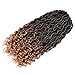 Goddess Locs Crochet Hair 18 Inch 3 Packs Wavy Curly Ends Goddess Faux Locs Crochet Hair for Black Women Pre Looped Crochet Braids Synthetic Hair Extensions (24 Strands/pack,#1B/27)