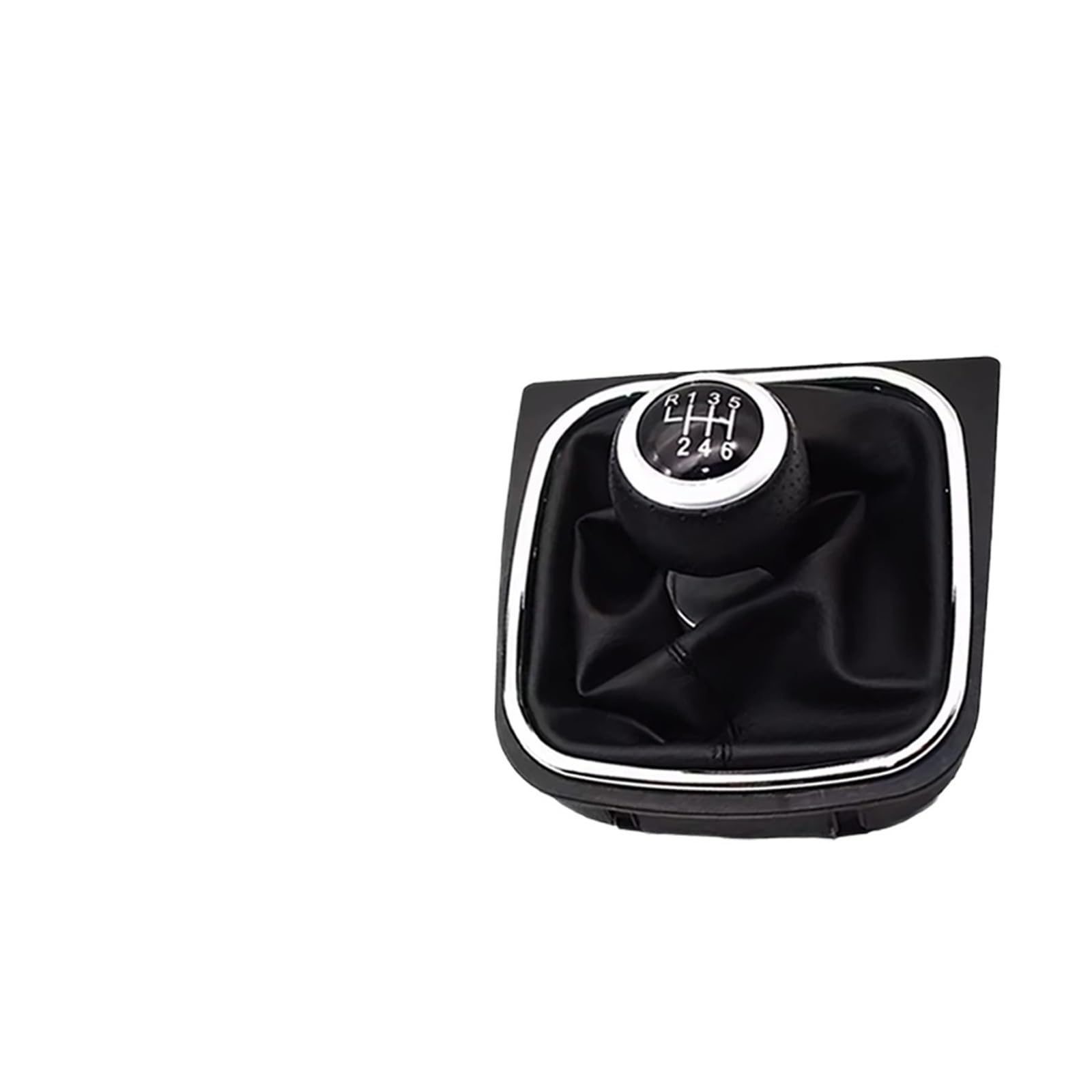 Rbevcrr Black 6 Speed Car Shift Lever Knob For Vw For Golf 5/6 Mk5 Mk6 For Scirocco (2009) 5/6 Speed Gear Shift Knob Leather Stick Shifter Pen(Black 6 Speed)