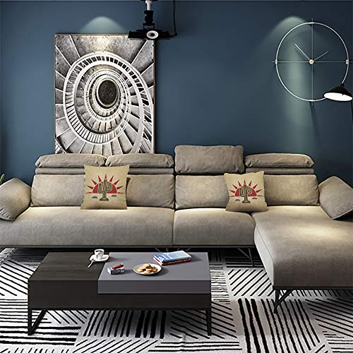 Ofocam Throw Pillow Cover Brown Arizona Desert Cactus At Sunset Old Southwest Square Decorative Throw Pillow Cushion Case For Home Couch Living Room Bed Sofa Car 18 X 18 Inches Pillowcase #TOP2
