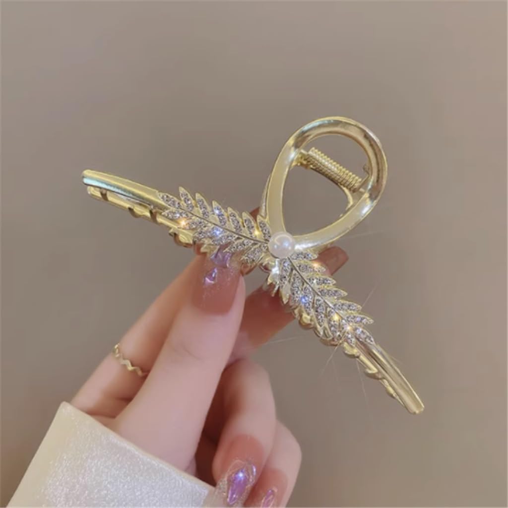 Wheat Fringe Grab Clip Women's Large Hair Back of Fairy Beauty Shark Headwear