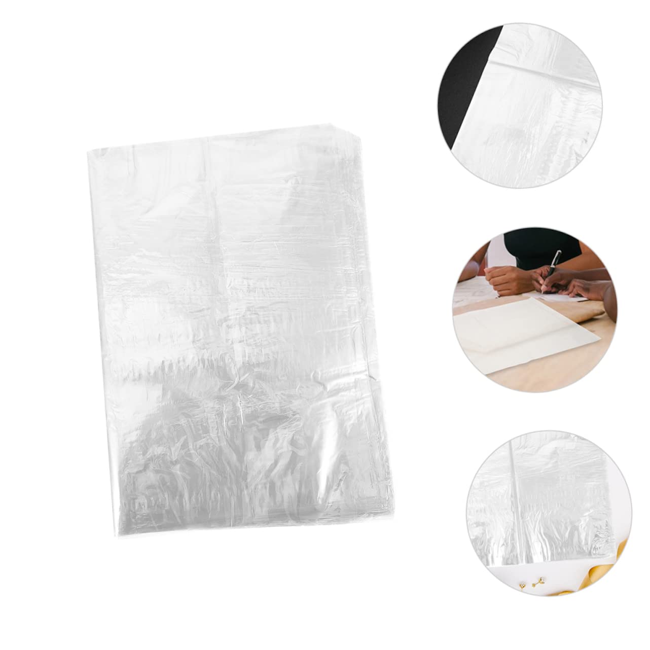 GARVALON 100pcs PVC Heat Shrink Film Bags Moving Wrapping Plastic Bags for Vacuum Sealer