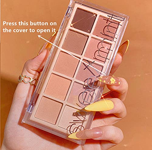 Go Ho 10 Colors Eyeshadow Palette,All Matte Nude Eyeshadow Makeup,High Pigmented Shades,Naturing-Looking,High Pigment Waterproof Cool Eye Eyeshadow Palette,05 #TOP4