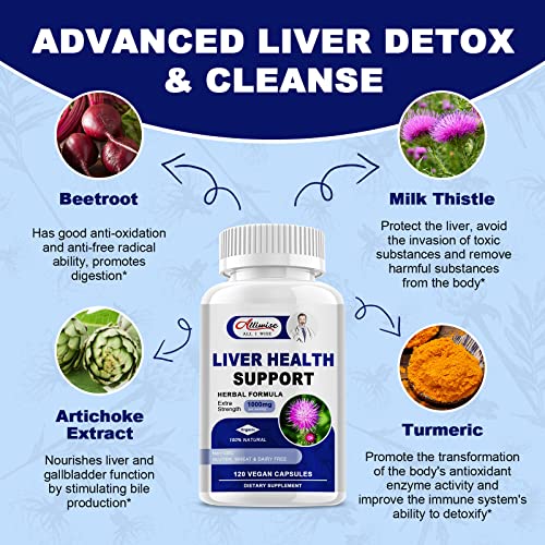 Liposmal Glutathione Capsules With Liver Support Capsules, Super Antioxidant, Detox & Cleanse, Immune Health Support, Liver Cleanse Detox & Repair, Milk Thistle Extract #TOP5