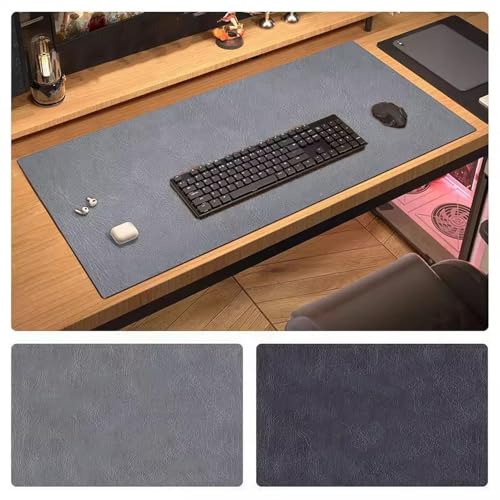 Tapis de Souris Gaming Anti-Rayures Coussin de Table Réversible en Cuir