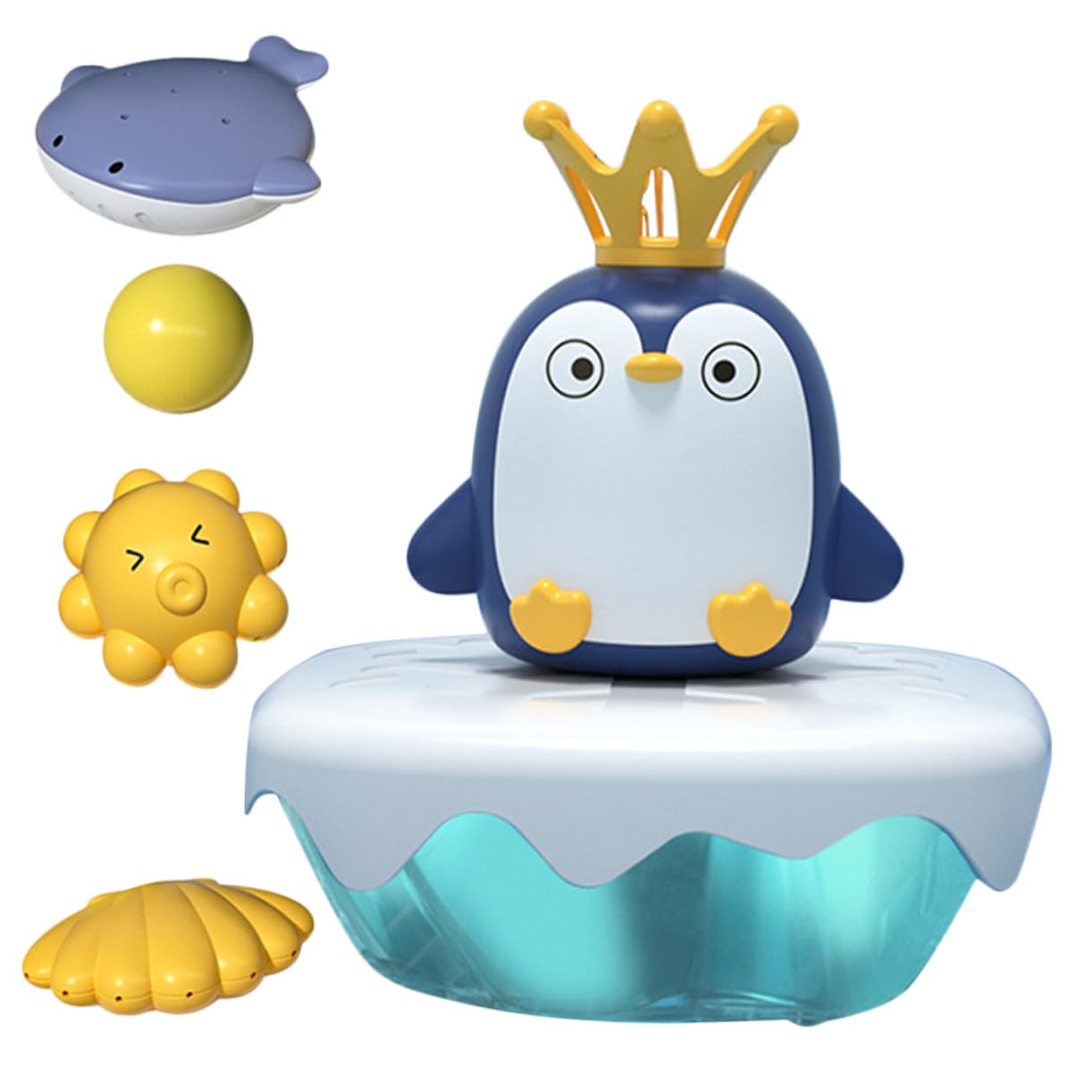 Juguete de Baño Pingüino Rociador Eléctrico Abs 1 Juego
