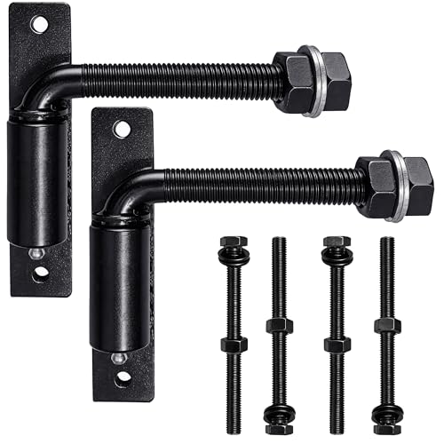 Image of 3 /4'' J Bolt Gate Hinge, 7 inch Heavy Duty Gate Hinges Up to 1100lbs, Farm Fence Hinge, 180 Degree Adjustable (2 pc 5in)