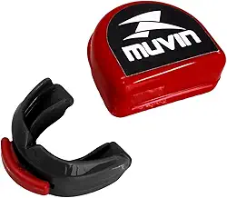 Protetor Bucal Duplo Profissional Muvin – Moldável – Com Estojo – EVA - Proteção - Lutas – Esportes de Contato - Artes Marciais – Boxe – Muay Thai – Jiu Jitsu – Judô – Karate – Taekwondo – Kung Fu