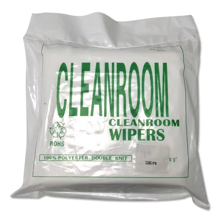 Global SS Cleanroom lint Free Wipes 100% polyester pack of 150 pcs Size 9x9 inch for ectronic components, optical equipment and Laboratory