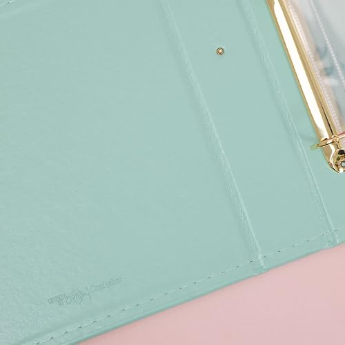 Miniatura 8 de Craftelier - Álbum de fotos de cuero ecológico con fundas de color rosa bebé, 2 anillos y 5 fundas de 6 x 8 pulgadas  Personalizable, perfecto para