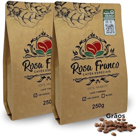 Cafe em Graos 500g Rosa Franco - Cafe Especial Arabica Torra Medi...