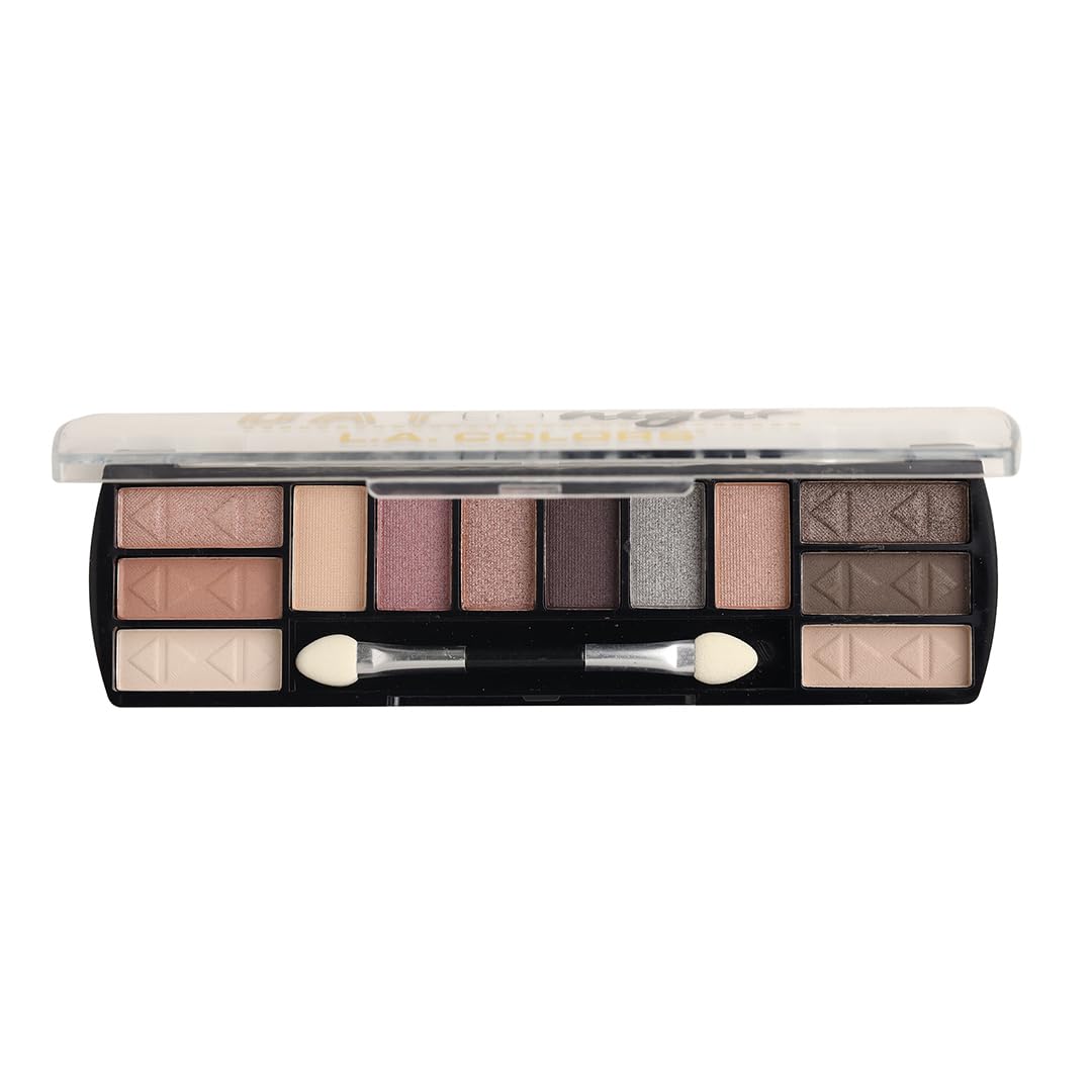 L.A. COLORS Day To Night 12 Color Eyeshadow Palette, Dawn, 0.28 Oz