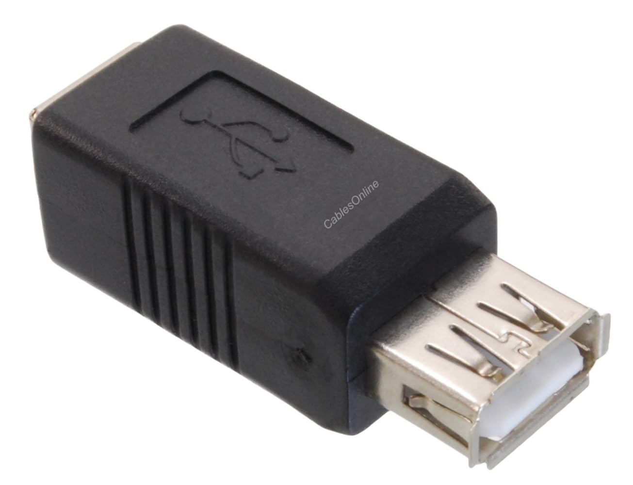 USB 2.0 A Female To B Female Adapter - Black Gender Changer Connector AD-U01B