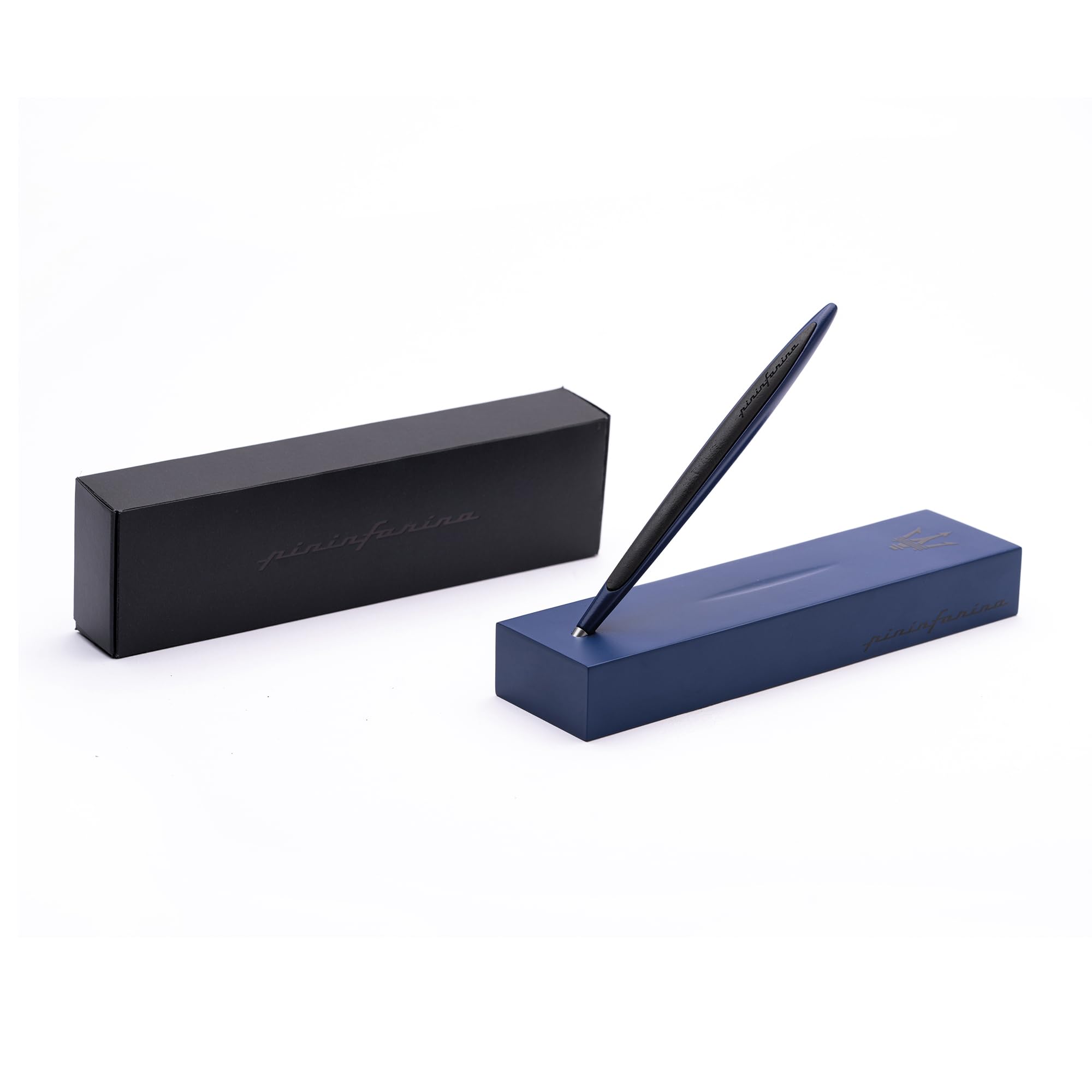 pininfarina segno Cambiano | Penna a sfera con base in legno | Special Edition Maserati | Blu