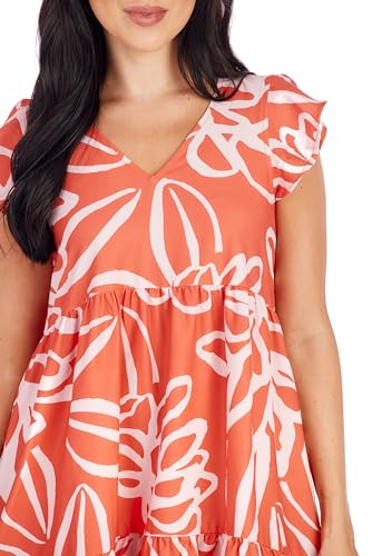 Mud Pie Vestido Ginny feminino, Laranja, G