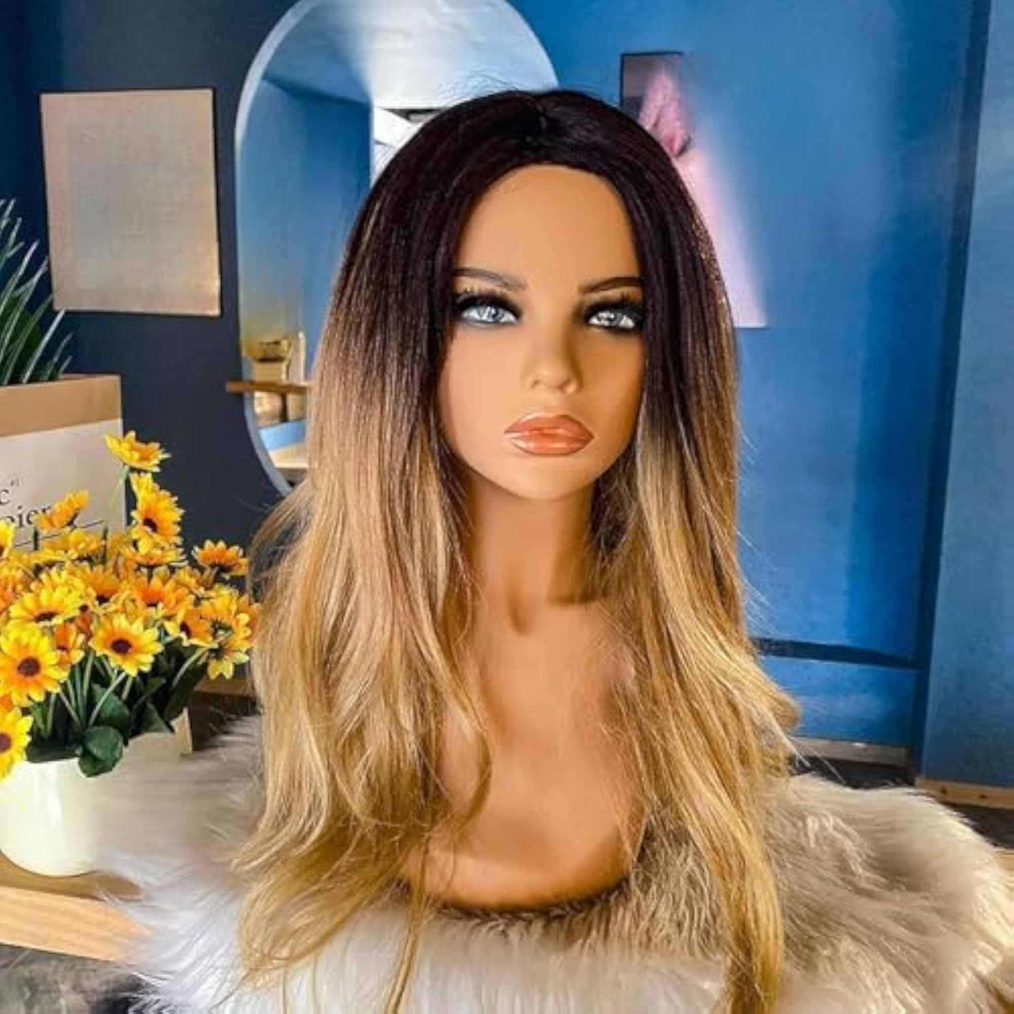 Bald Mannequin Head Professional Cosmetology Face for Wig Display