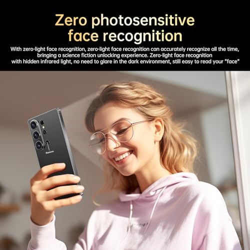 Image of SZV 26 Ultra Unlocked Cell Phone,16+1TB 5G Unlocked Phone, Built in Pen Android 15 Battery 7000mAh 6.99 inch HD Screen Smartphone, Dual SIM /Face ID /Fingerprint Lock /GPS (Black, 16+1TB)