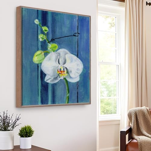 Image of Canvas Frame 36x36, DIY Metal Floating Frames, Canvas Floater Frame for 0.6 inch-0.9 inch Deep Print Painting (Walnut,36 inchx36 inch)