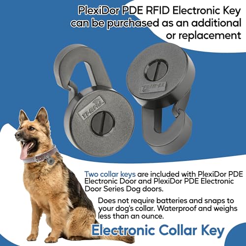 PlexiDor Performance Pet Doors Electronic RFID Collar Key para uso com porta eletrônica – Preto