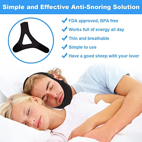 Snoring Chin Strap By Ketinau For Comfortable Universal Anti Devices Adjustable Effective Stop Sleep Aid Snore Reducing Women & Men, 1.0 Count #TOP3
