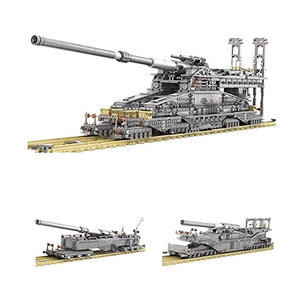 MASSAGERS 3846 Teile Bausteine Panzer Modell,1/72 DIY Militär Bausteine Dora Kanone Modellbausatz Kompatibel mit Blöcken – Bild 3