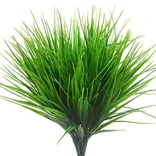 HBell 12pcs Artificial Plants, Plastic Wheat Grass Greenery Shrub...