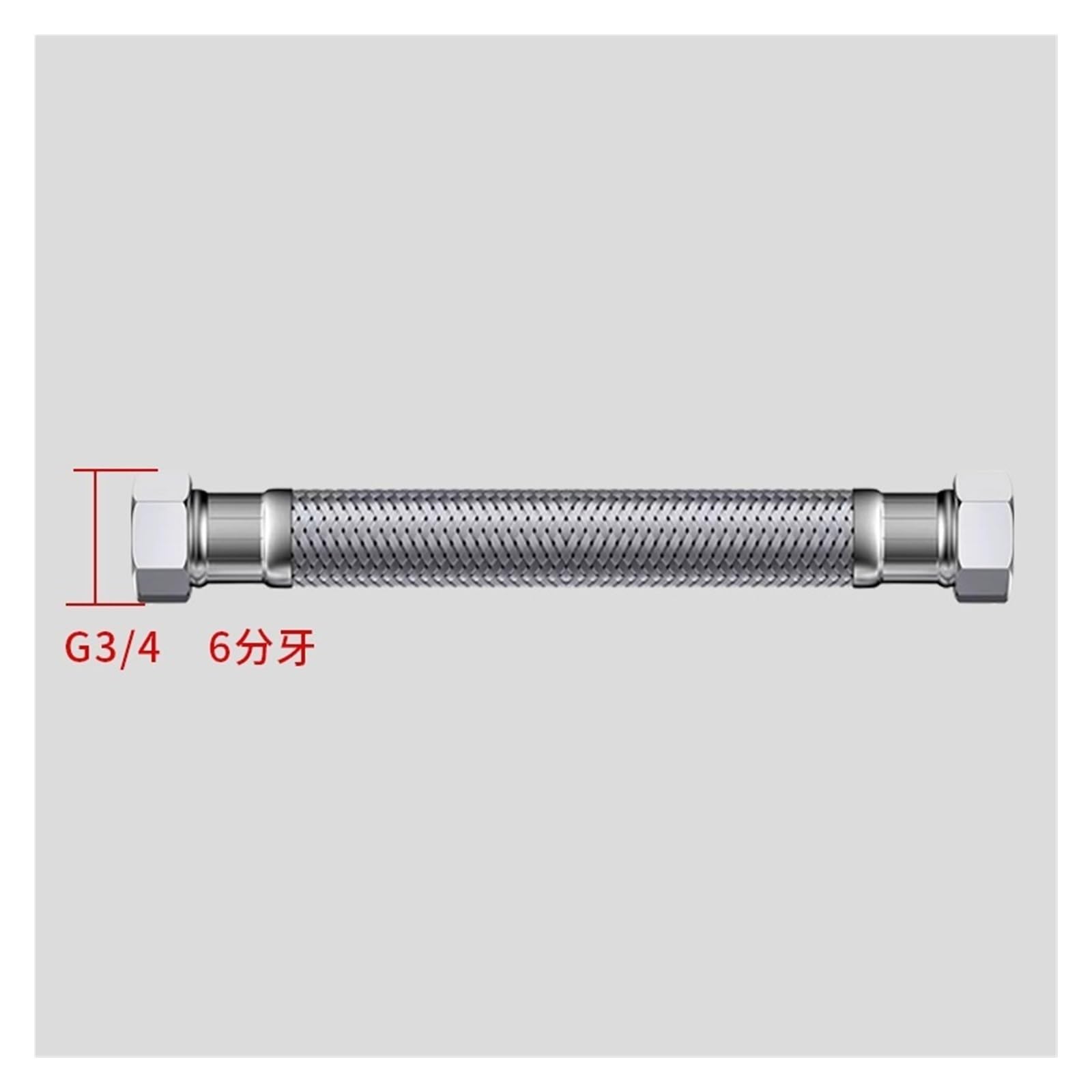 Tuyau d'entrée SUS304 G1/2"-G3/4", 20-200 cm