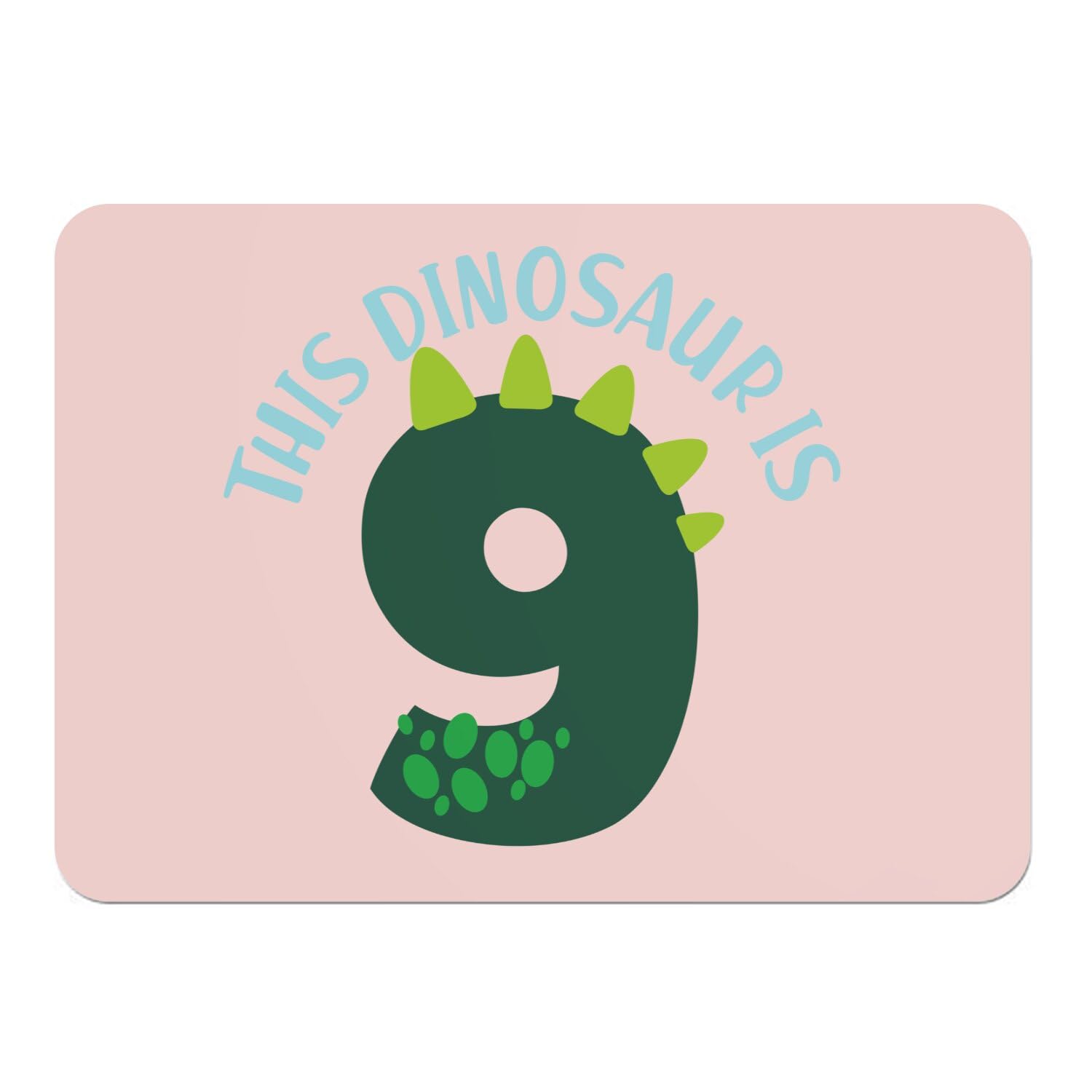 Sets de table dinosaure rose en liège cadeau anniversaire 9 ans