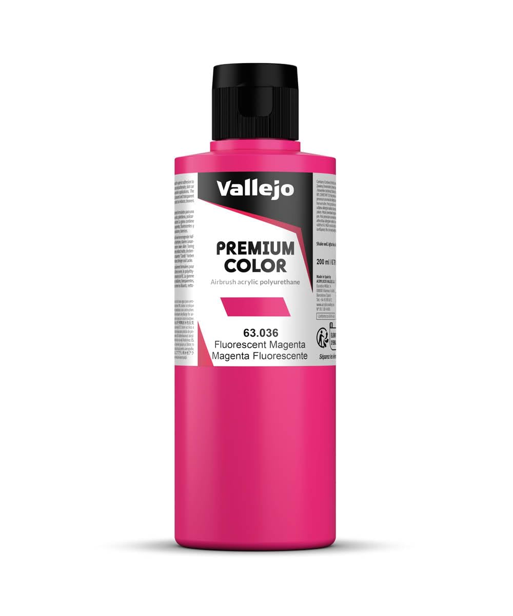 Vallejo AV Premium Color, 200ml, Fluorescent Magenta, Model paint, VAL63036