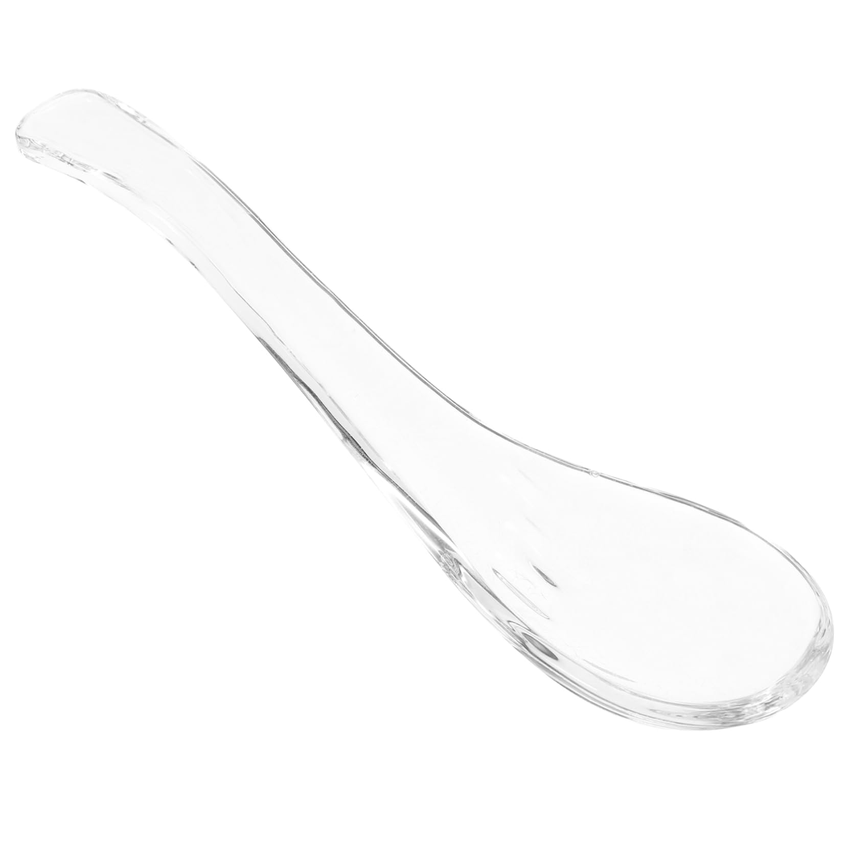 Cabilock Reusable Glass Dessert Spoon Elegant Coffee Ice Cream Spoons for Porridge and Pudding Smooth Sturdy Design for Home Restaurant Use for Teas Sugars