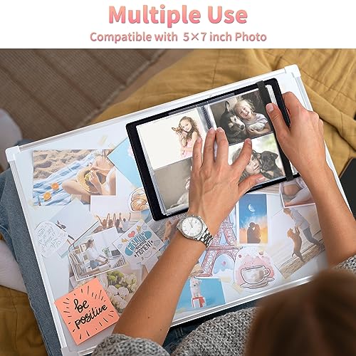 Image of Cow Prints Photo Album 4x6 120 Pockets Photos with Strong Elastic Band, Small Mini Albums Sheet Protector Folder for Photos, Album for Family Wedding Baby Women Men Vacation Gift