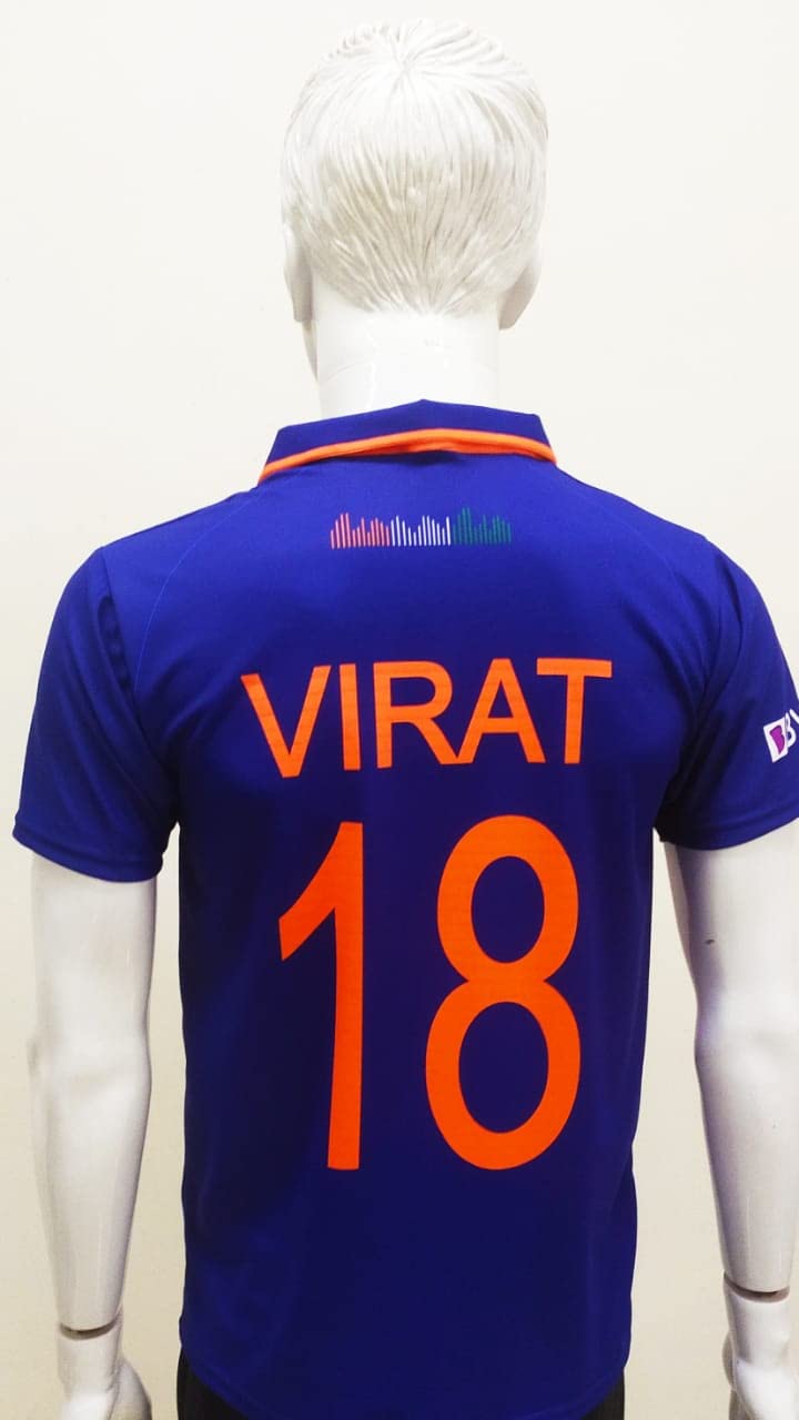 GENERIC India 20-20 WC JERSEY-2021 (44-XL (for 76-85 KG), Plain Back (NO Player Name))