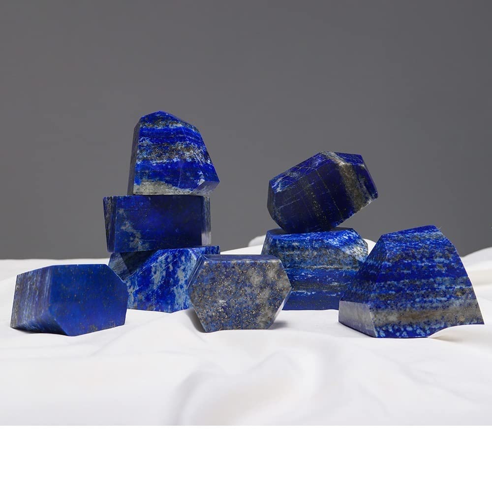 PEKMAR 1 STÜCK Natürliche Lapislazuli Edelsteine ​​Unregelmäßiger Stein Polyedrisches Geometrisches Pendel for DIY Heimtextilien Dekoration (Size : 300g)