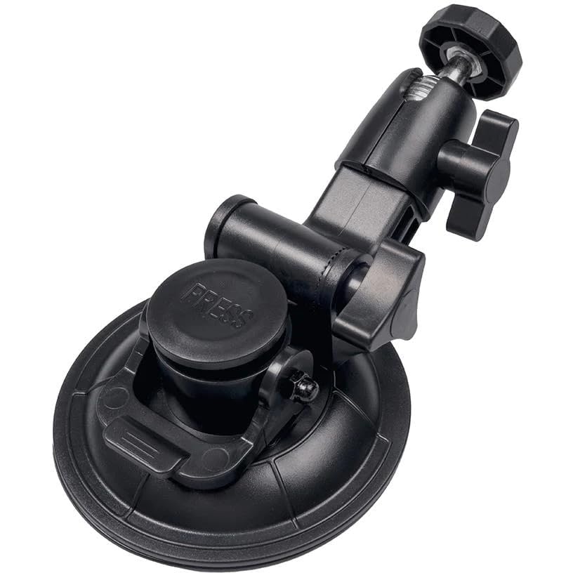 Image of SJCAM SC-2 Strong Suction Cup | Heavy Duty Stand with 1 /4-20 Thread Adapter for GoPro Hero 5 /6 /7 /8 /9 /10 /11 /12 Insta 360, DJI Other Action Camera | Car Windshield Dashboard Holder & Cup Mount | Black