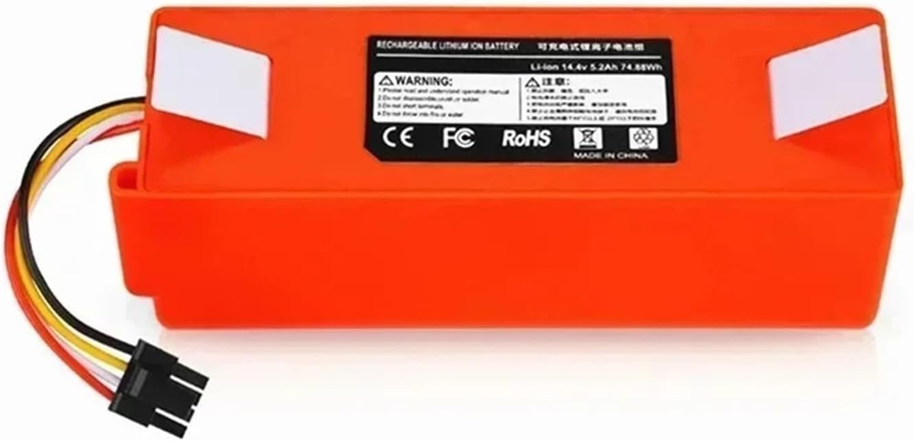 5200mAh 6500mAh 7800mAh Robotic Vacuum Cleaner Replacement Battery. Compatible for Roborock S50 S51 S55 Accessory Spare Parts Li-ion Battery 9800mAh(Color:6500mAh)