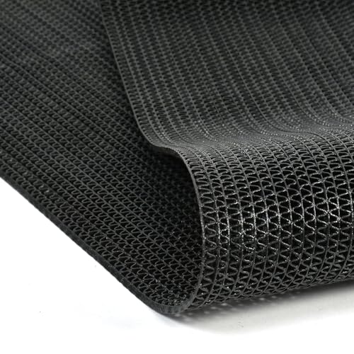 Image of Anti Skid & Multipurpose Rubber Mat /Bathroom Mat /Shower Mat /Carpet /Rugs /Rainmat /Swimming Pool Mat (Black, 2X7)