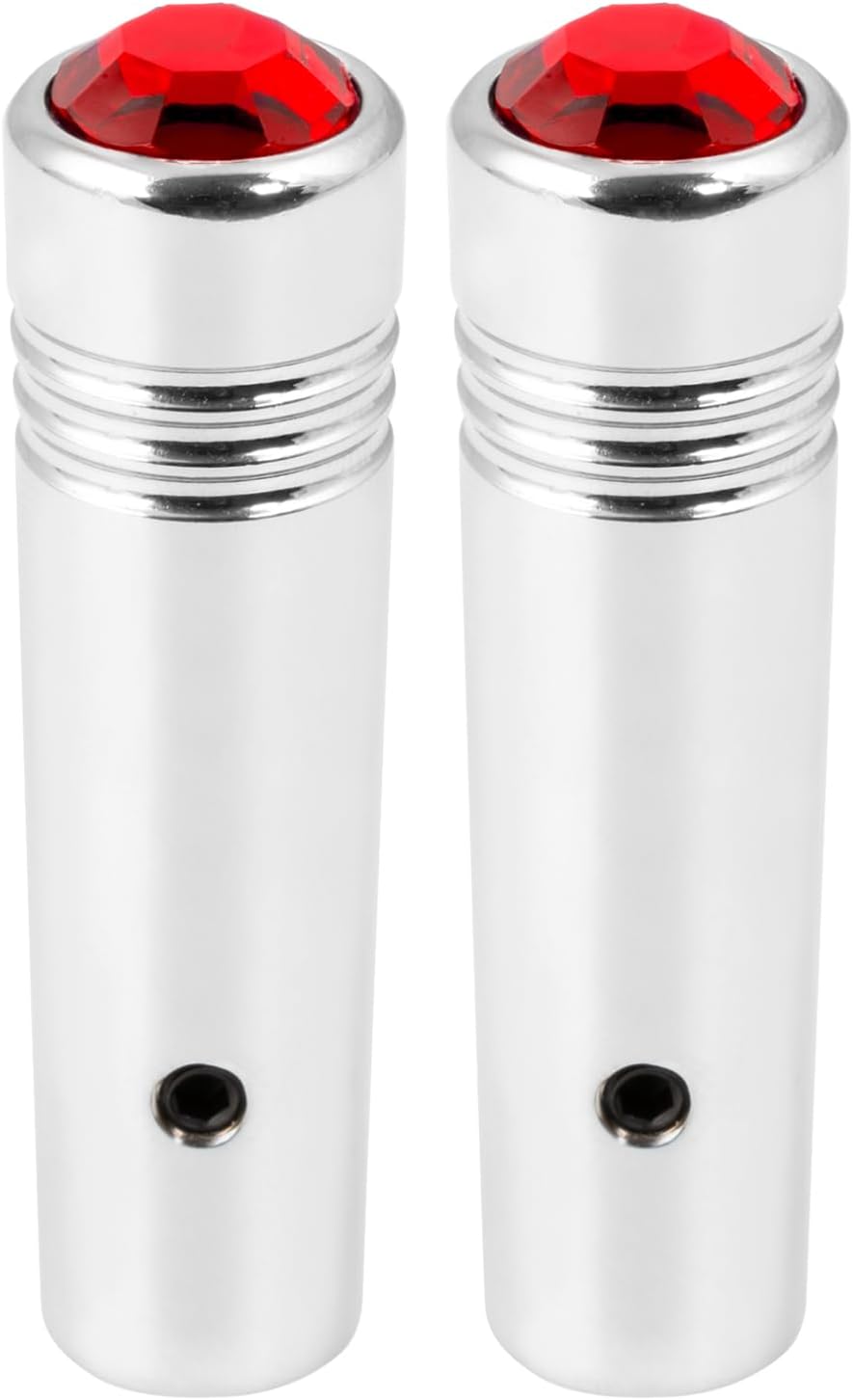 GG Grand General 93055 2-1/4 inches Chrome Aluminum Toggle Switch Extension with Red Jewel, Compatible with Freightliner and Kenworth