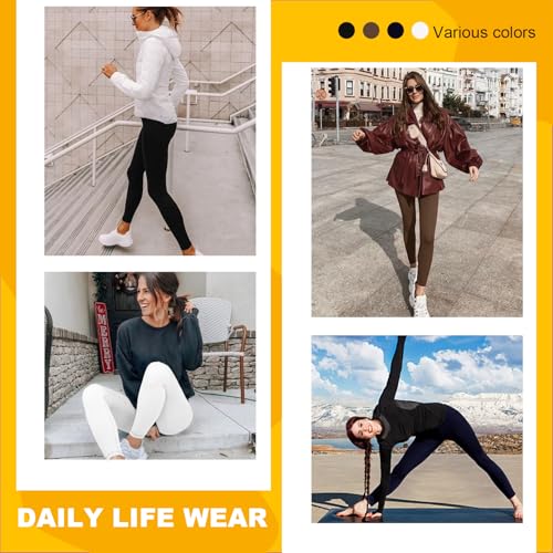 Opuntia 2 Pack Fleece Lined High Waisted Leggings For Women thumb #3