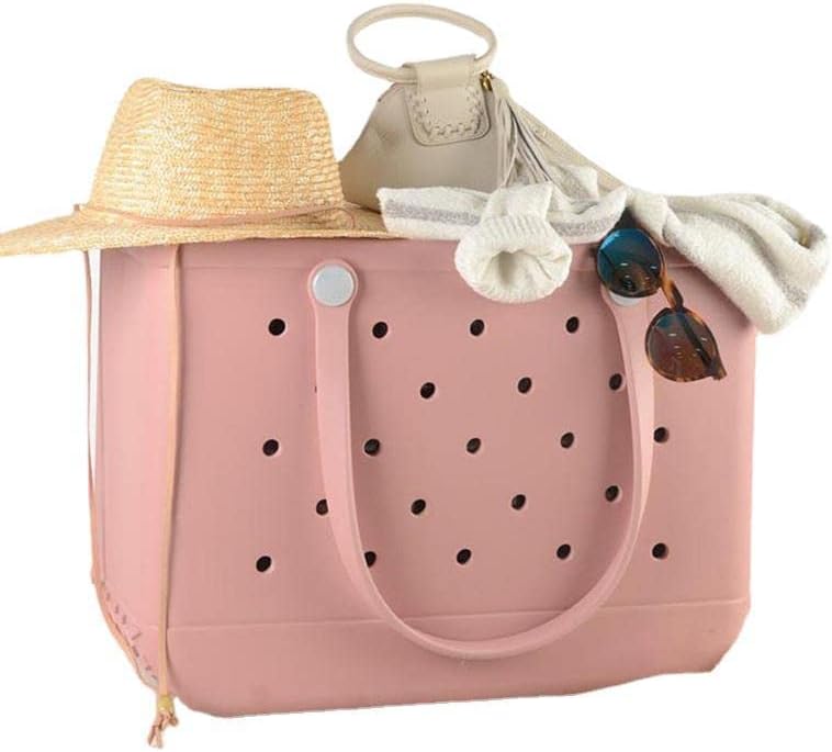 Rubber Beach Bag Waterproof Sandproof Outdoor Travel tote,for Beach,Sports,Market (Leopard Print) - Image 4