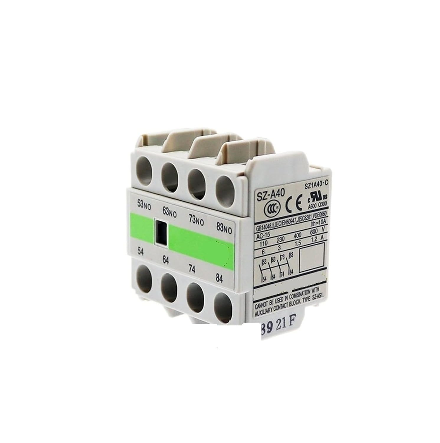 Contactor top Auxiliary Contact SZ-A22 SZ-A40 SZ-A31 Contact-C(SZ-A31 3 Open 1 Closed)