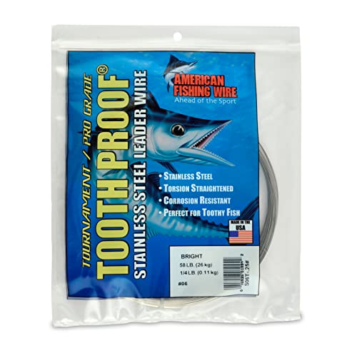 Image of American Fishing Wire Tooth Proof Stainless Steel Single Strand Leader Wire