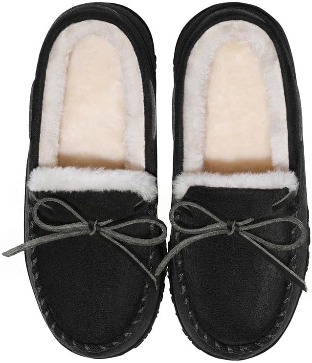 HOMEHOT Boys Moccasin Slippers Memory Foam Kids House Shoes- Nonslip Indoor & Outdoor - Image 6