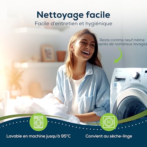 Housse de matelas imperméable 140x200 cm intégrale avec fermeture éclair - 8