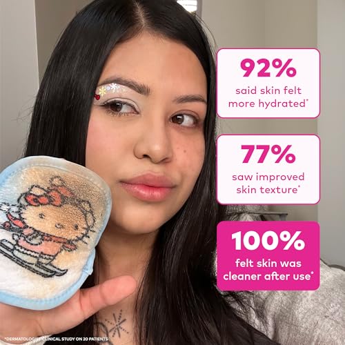 The Original MakeUp Eraser 7-Day Set, Erase All Makeup, Hello Kitty Skiing, 7ct - image 5