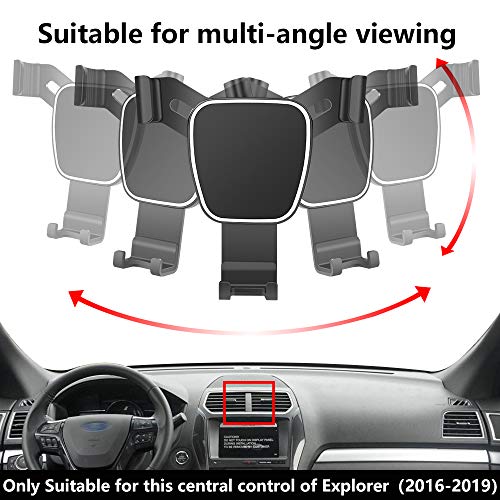 Lunqin Car Phone Holder For 2016-2019 Ford Explorer Auto Accessories Navigation Bracket Interior Decoration Mobile Cell Phone Mount #TOP4