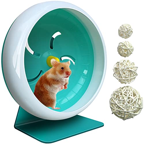Hamster Silent Wheel, Super-Silent Small Animal Exercise Wheel Accessories, Quiet Hamster Running Wheels with Adjustable Stand for Hamsters,Gerbils,Mice, Small Pet 7in (Blue A) - image 8