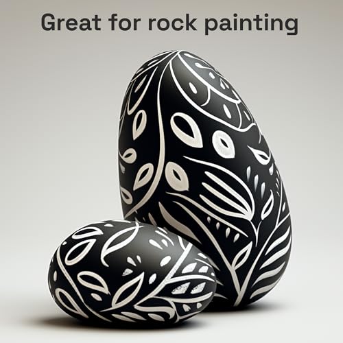 Image of ARTISTRO 5 White Paint Pen for Rock, Glass, Ceramic, Wood, Tire, Fabric, Metal, Canvas, Marking, Painting - Set of 5 Acrylic Paint Markers Water-based - Brush Tip with Automatic Ink Control System
